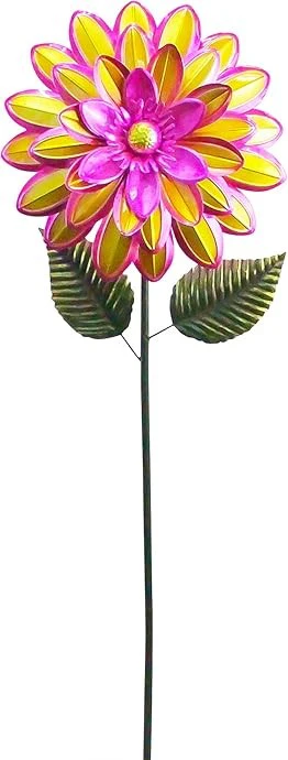 39" Dahlia Garden Stake-Pink - Image 2