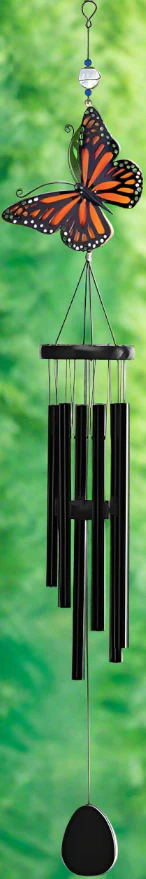 32" Orange Butterfly Chime