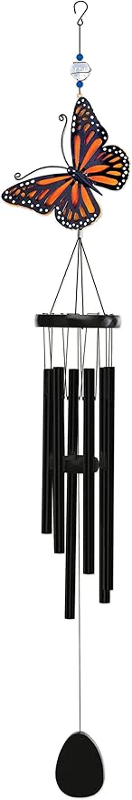 32" Orange Butterfly Chime - Image 2