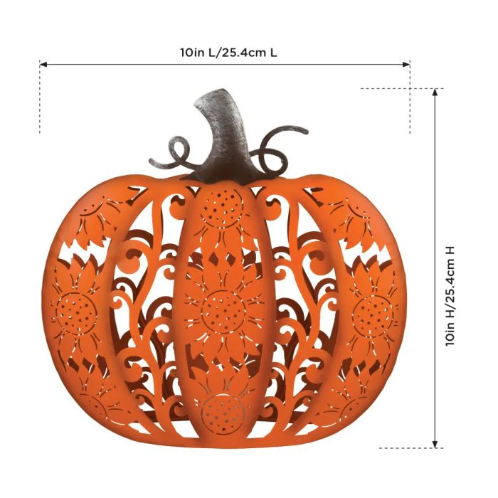 LED Cutout Pumpkin Decor - Orange - Image 2