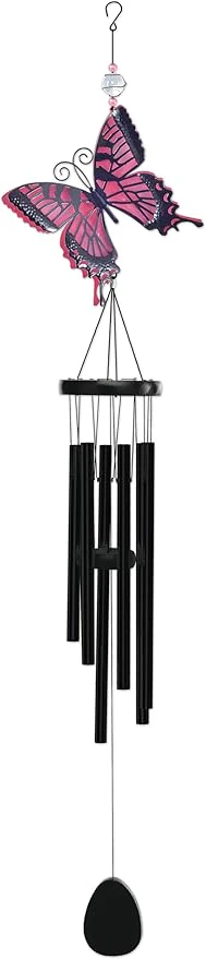 45" Pink Butterfly Chime - Image 2