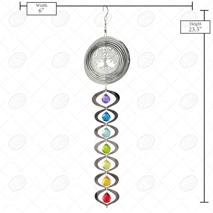 Chrome Tree of Life Spinner - Image 2