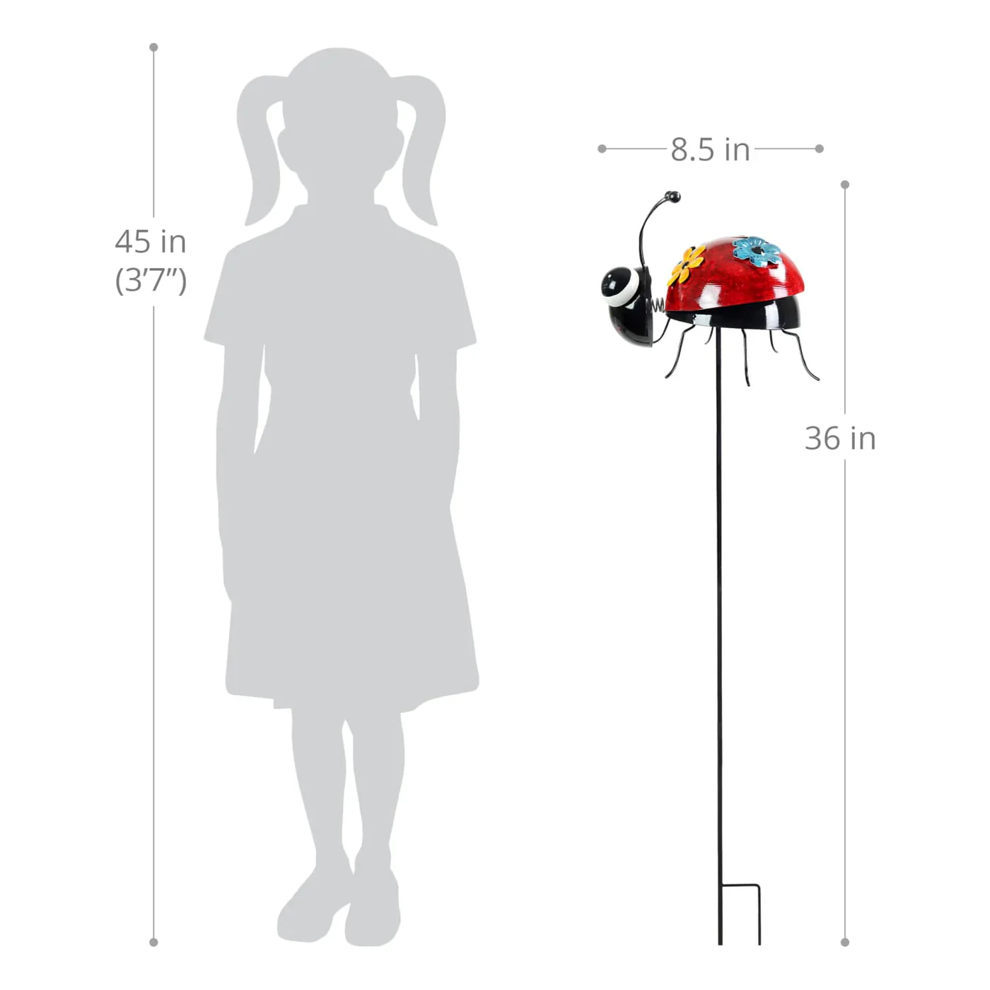 Metal Ladybug Garden Stake - Image 2