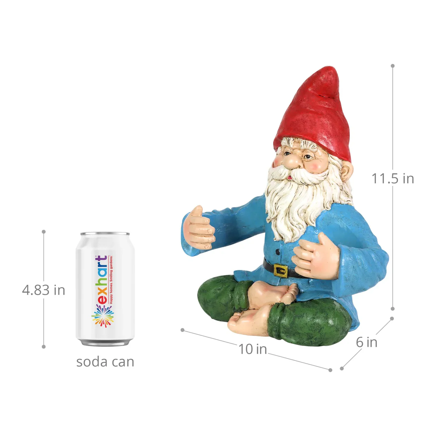 Two Drink Holding Yoga Gnome Statue - Image 2