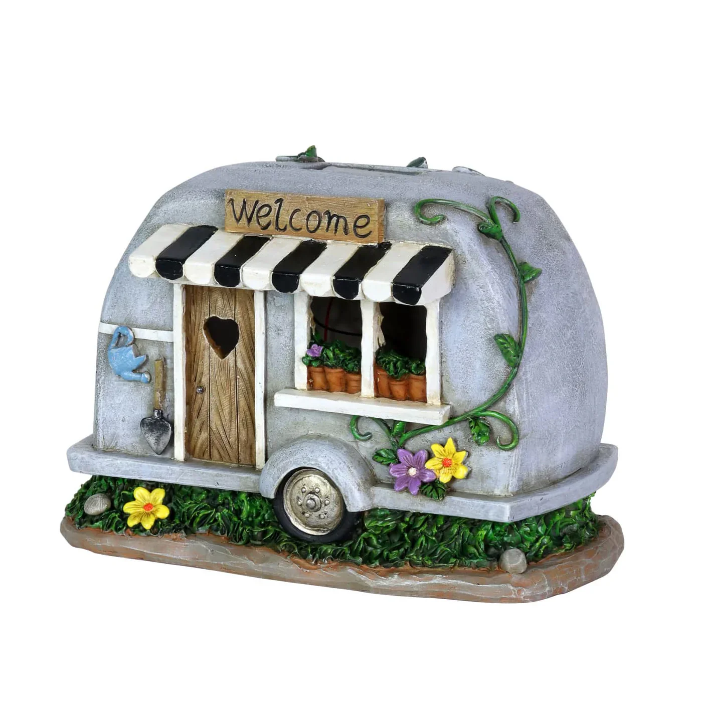 Solar Camping Trailer Statue - Image 2
