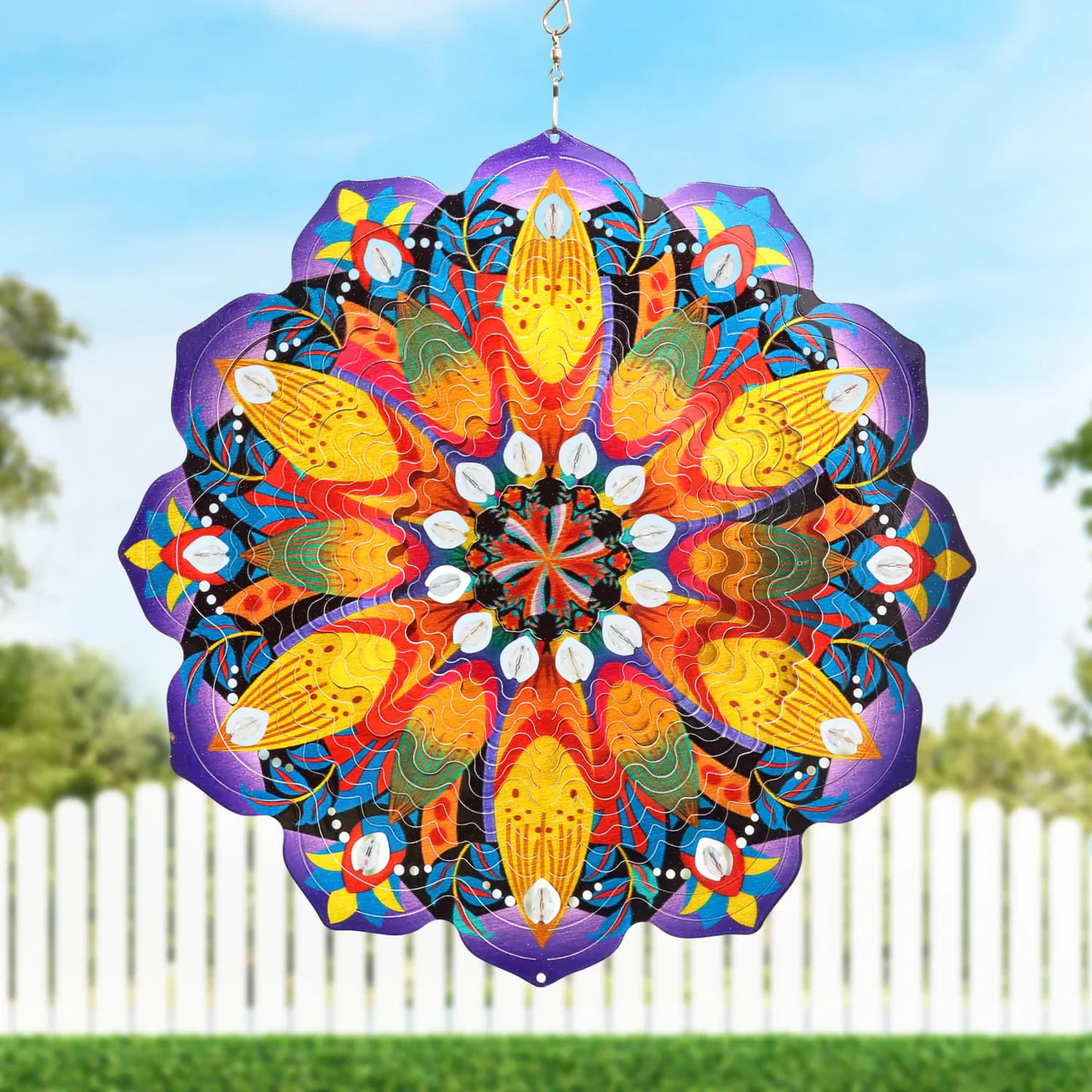 Colorful Pinwheel Hanging Garden Spinner