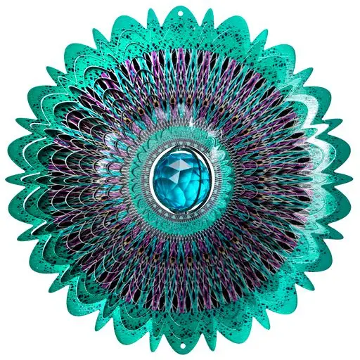 Crystal Cosmic Mandala Large 12" Wind Spinner - Image 2