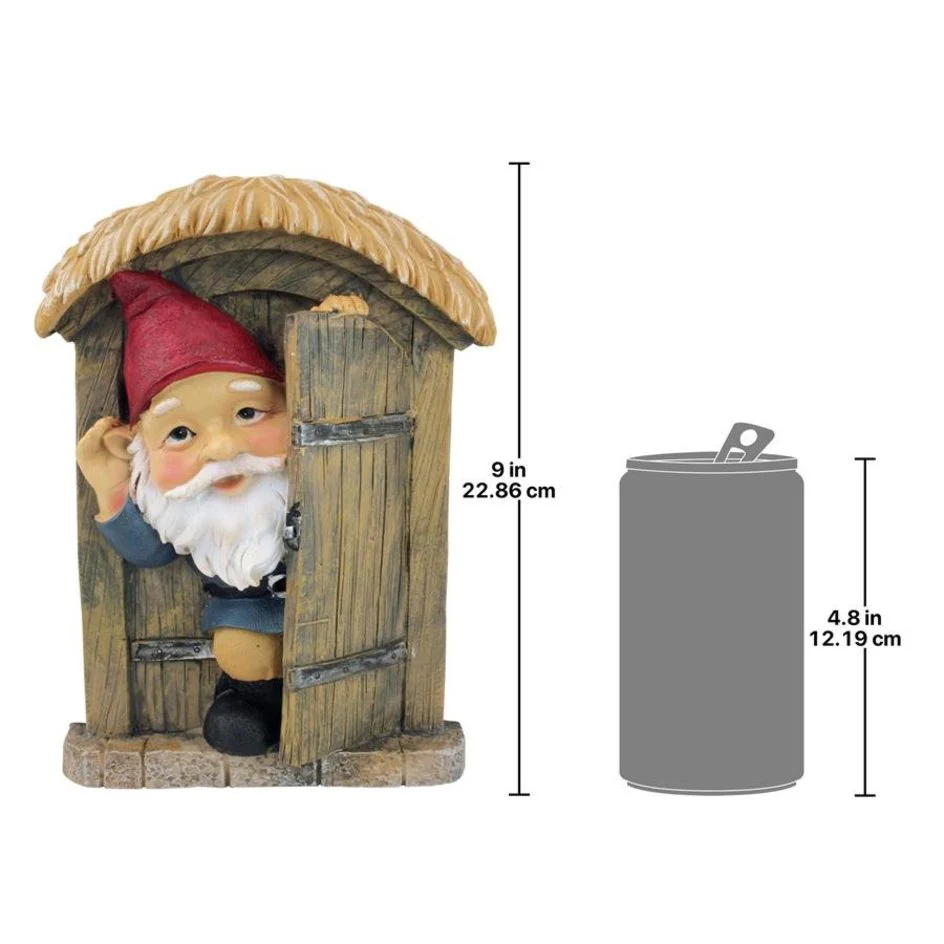 The Knothole Gnome Garden Welcome Tree Sculpture: Door Gnome - Image 3