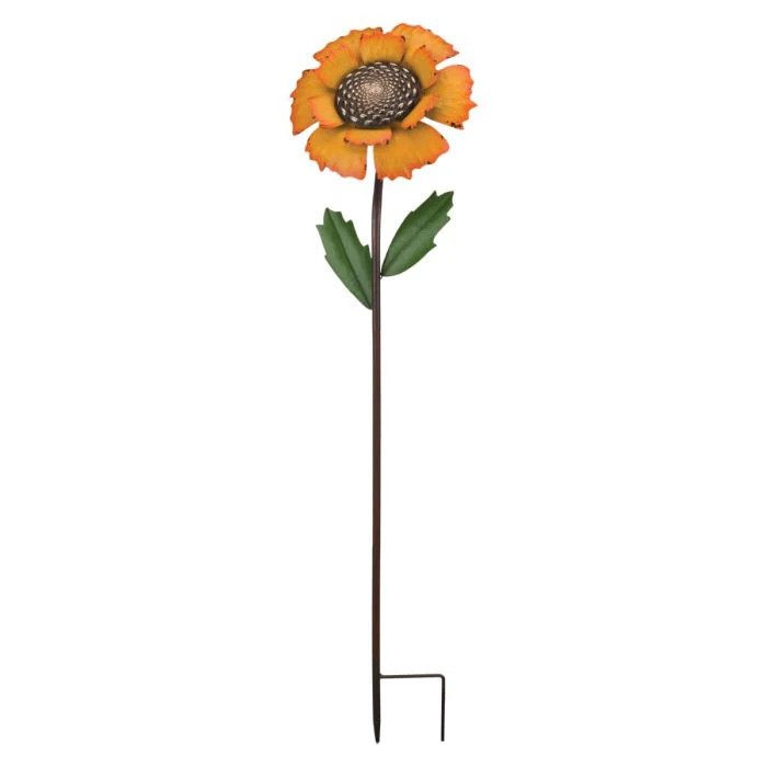 46" Vintage Flower Stake - Marigold - Image 2