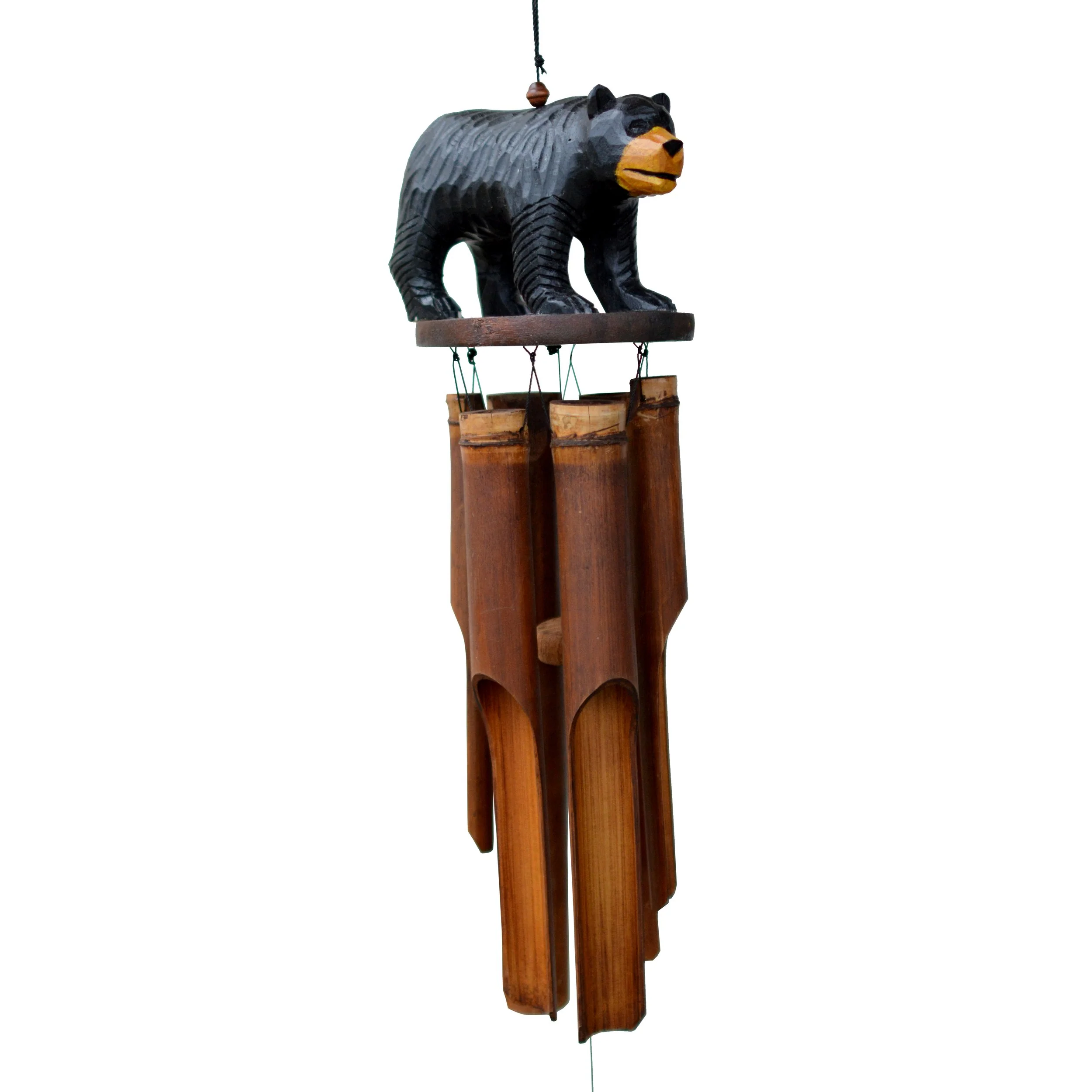 Black Bear Bamboo Wind Chime - Image 3