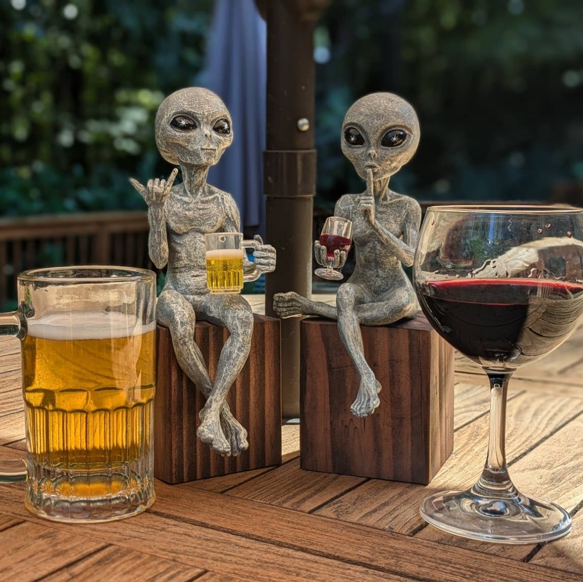 Party Alien Shelf Sitter - Babe Sipping Wine - Image 2