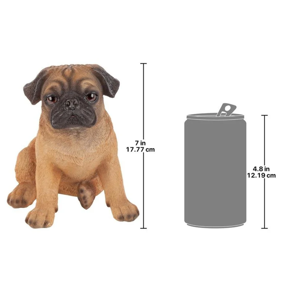 Pug Puppy Partner Collectible Dog Statue - Image 2