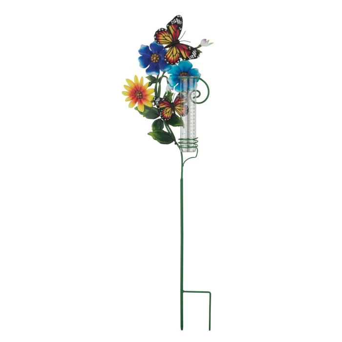 Flower Rain Gauge Stake-Butterfly - Image 2