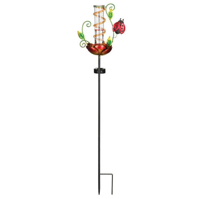 Rain Gauge Solar Stake-Ladybug - Image 2