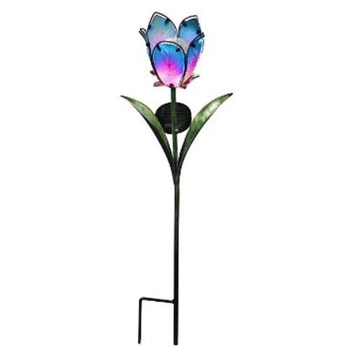 Solar Tulip Stake-Blue/Pink