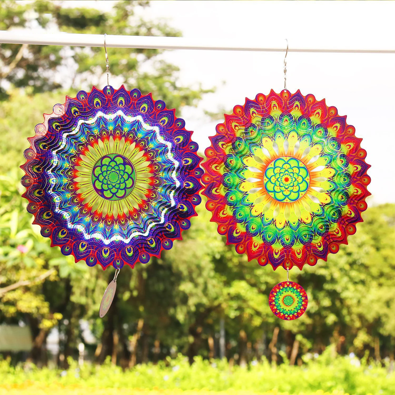Stainless Steel Mandala Windspinner - Image 3
