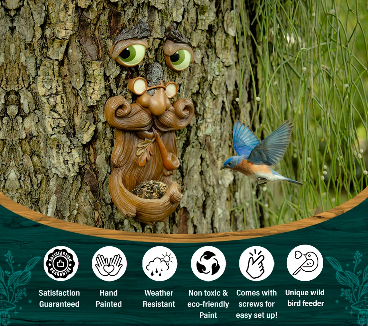 Tree Faces Decor Outdoor-Pipe Smoker - Image 3